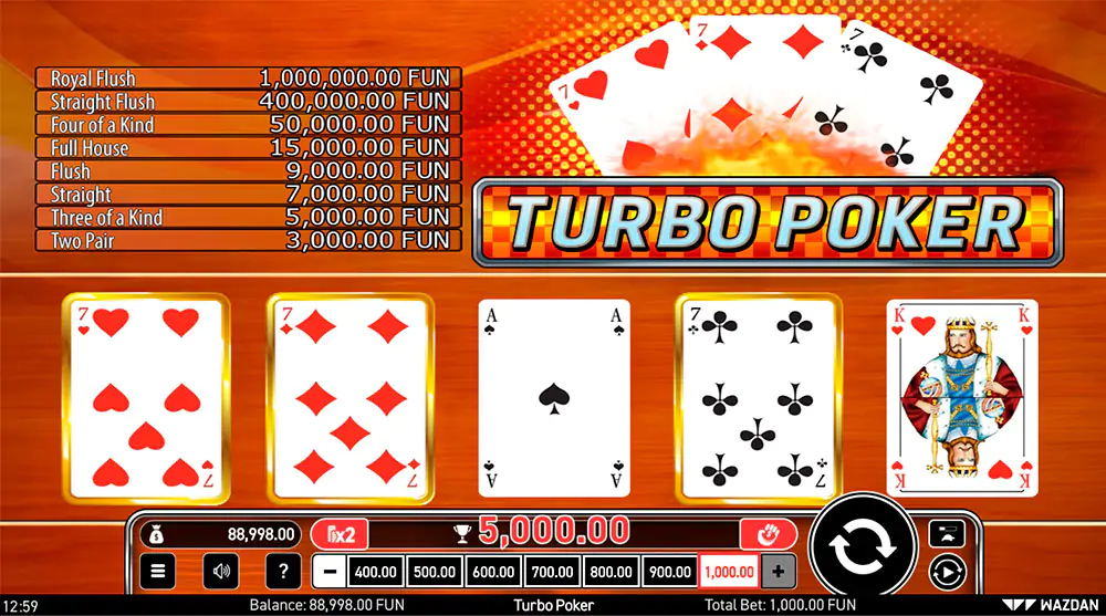 Poker in 50 Crowns Casino