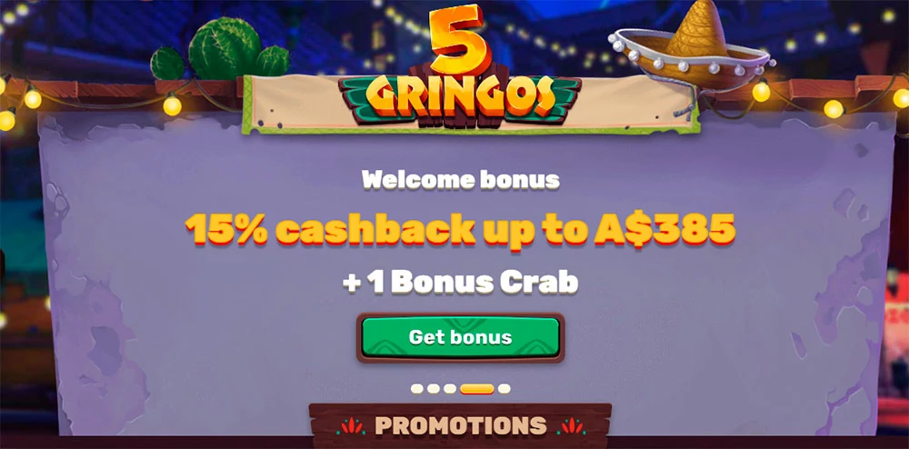 Casino 5Gringos Welcome Bonuses 5Gringos Welcome Bonus