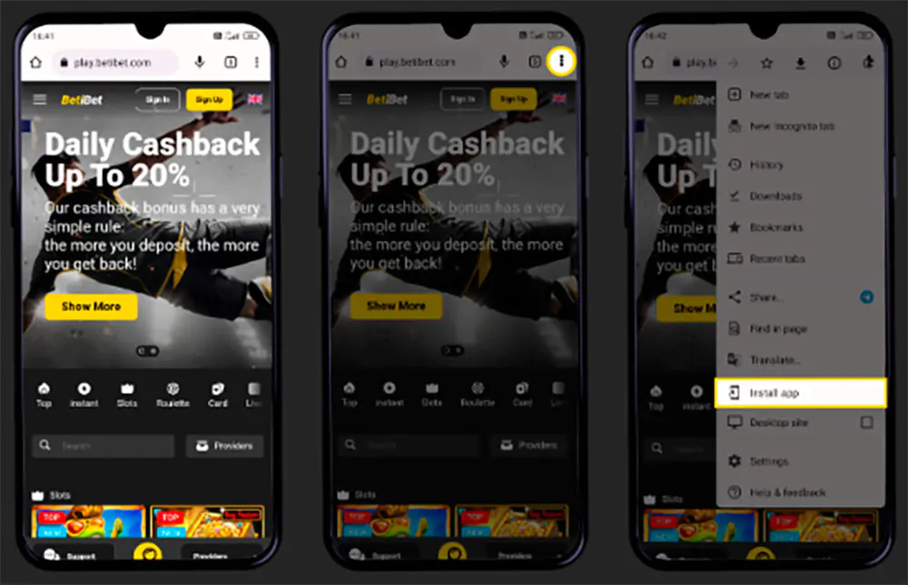 Betibet Casino Mobile App