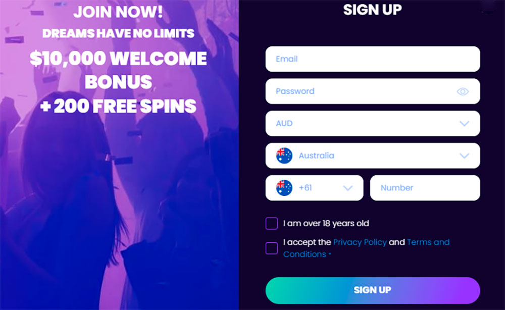 Register at BitDreams Casino BitDreams Casino Registration
