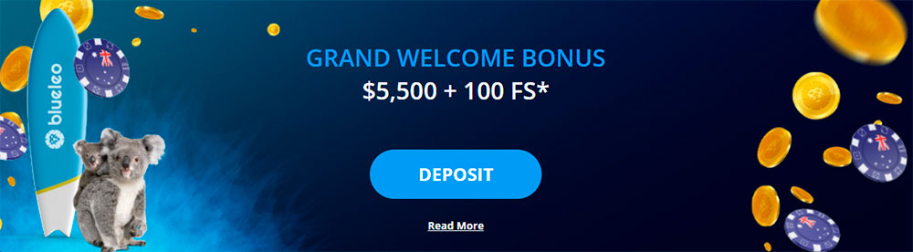 Welcome bonus at Blue Leo Casino Blue Leo Casino welcome bonus