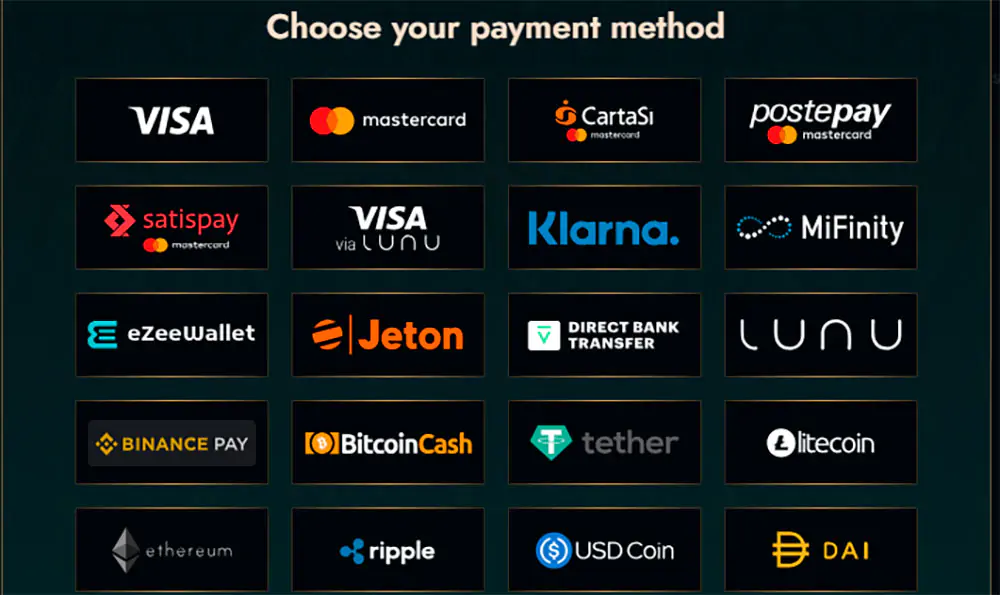 Dolly Casino payment methods Payment methods at Dolly Casino