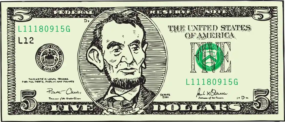 Five Dollars Five Dollars Deposit
