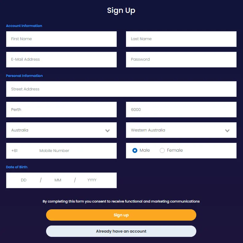 Registration Heaps of Wins Heaps of Wins Registration