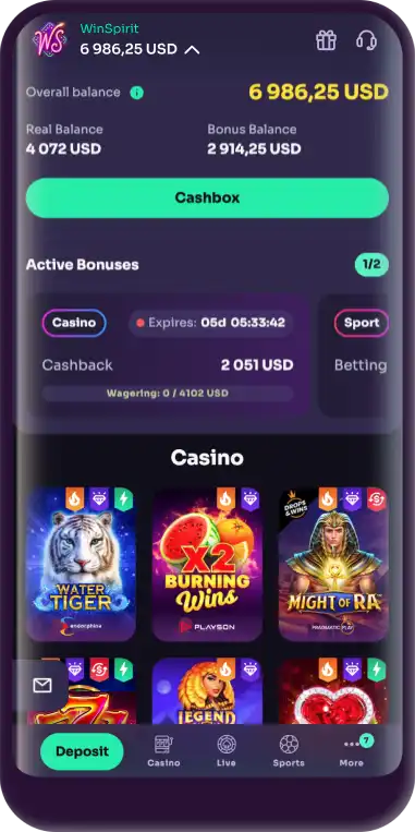 Mobile Version WinSpirit Mobile Version